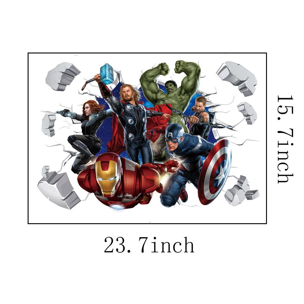 3D avengers wall stickers