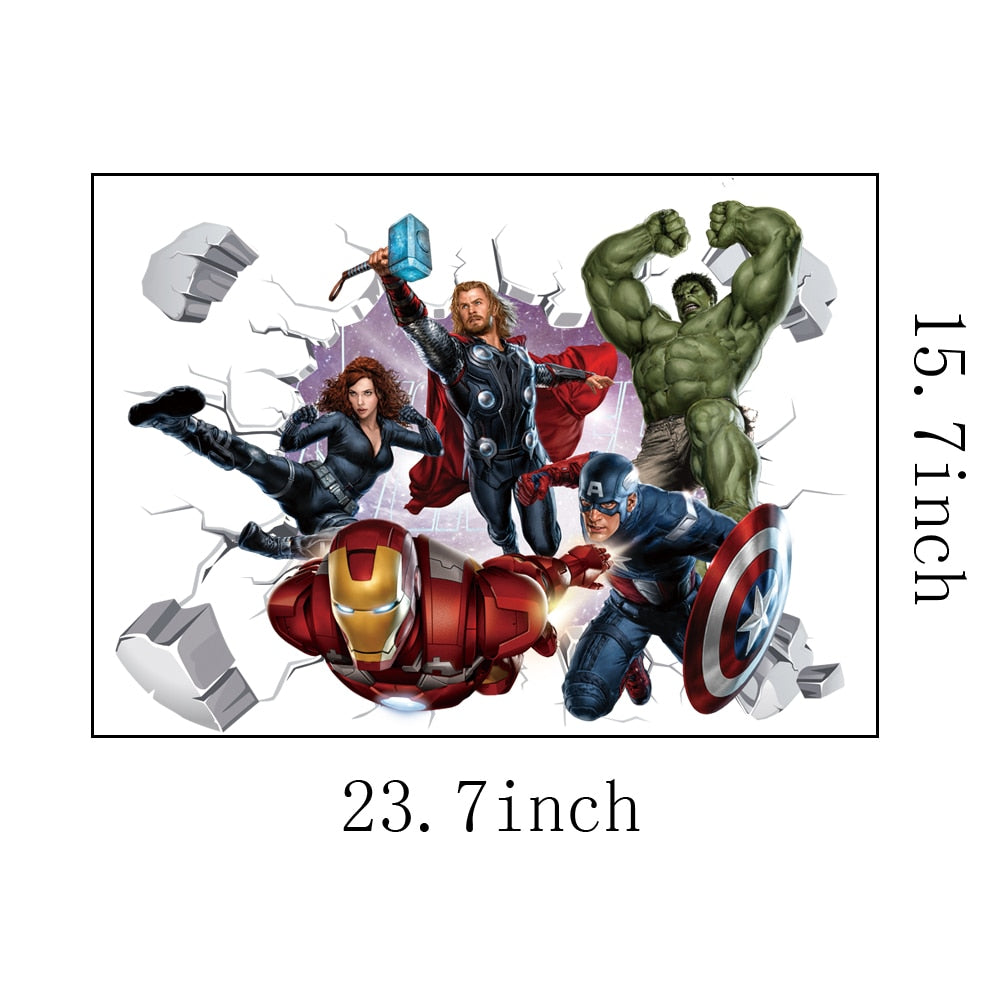 3D avengers wall stickers