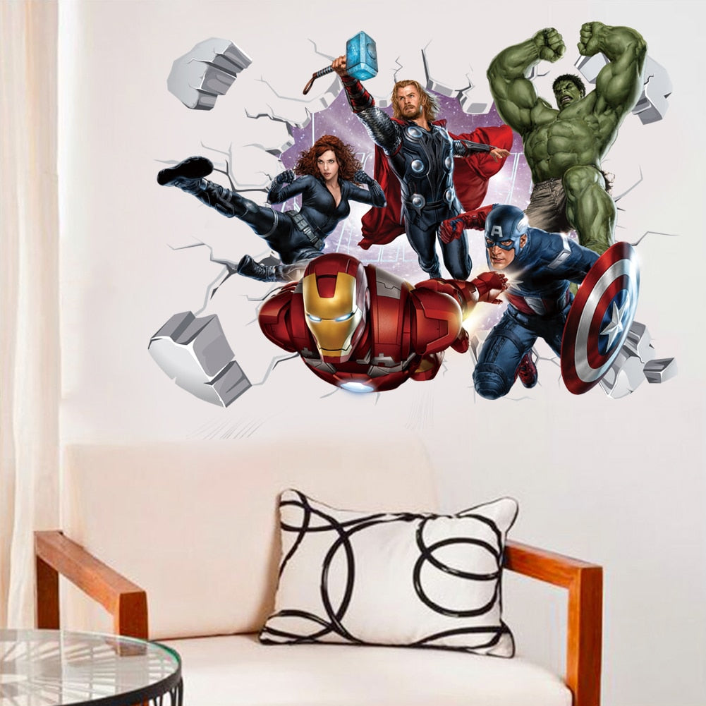 3D avengers wall stickers