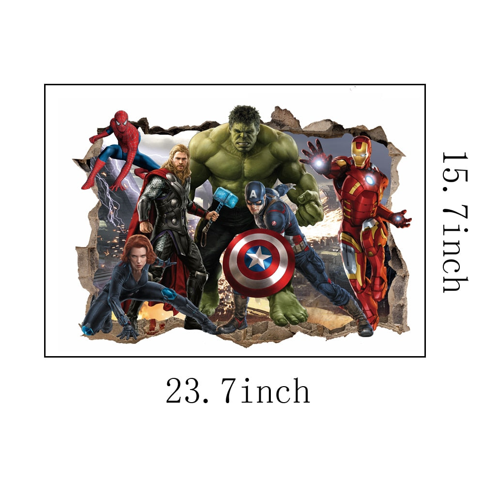 3D avengers wall stickers