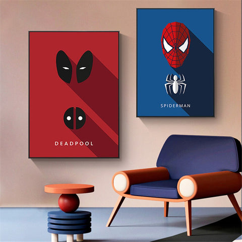 Marvel Avengers marche Poster stampe per soggiorno Disney Superhero Classic  Movie Canvas Painting Wall Art Home Decor