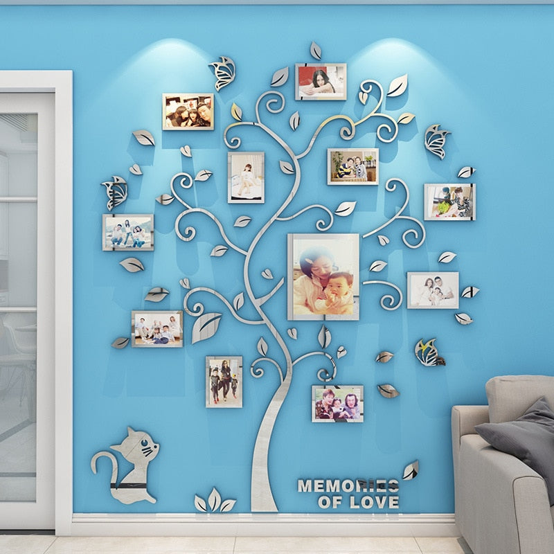 3D Acrylic Family Photo Frame Wall Stickers