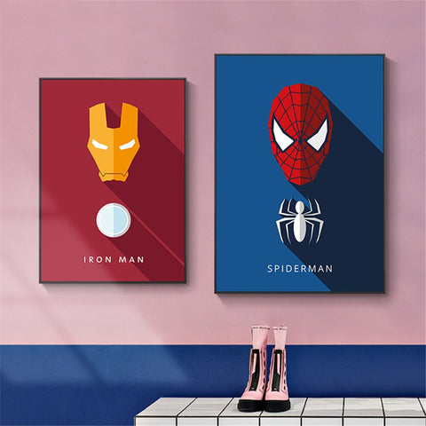 Marvel Avengers marche Poster stampe per soggiorno Disney Superhero Classic  Movie Canvas Painting Wall Art Home Decor