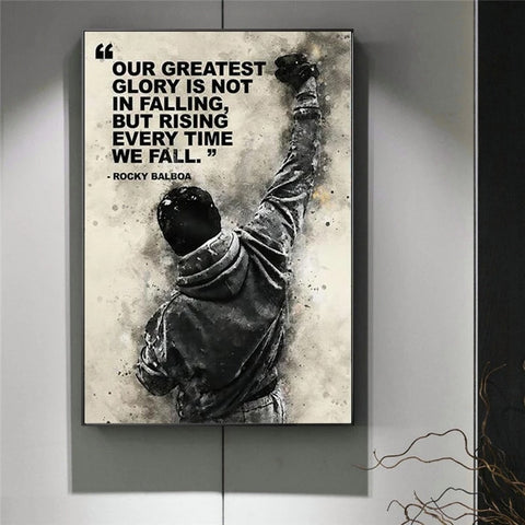 Sunsightly Picture Wall Rocky Balboa Boxing Wallpaper Gift for Friend  Painting on Canvas Wall Art Painting Poster Prints Pictures No Frame 60 x  80 cm (24 x 32 inches) : : Home & Kitchen