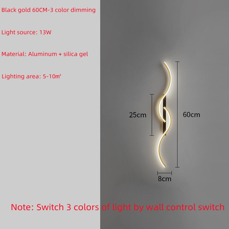 3 Color Dimming LED Wall Lamp