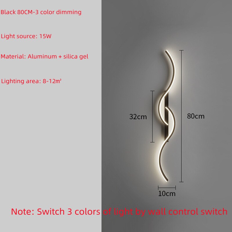 3 Color Dimming LED Wall Lamp