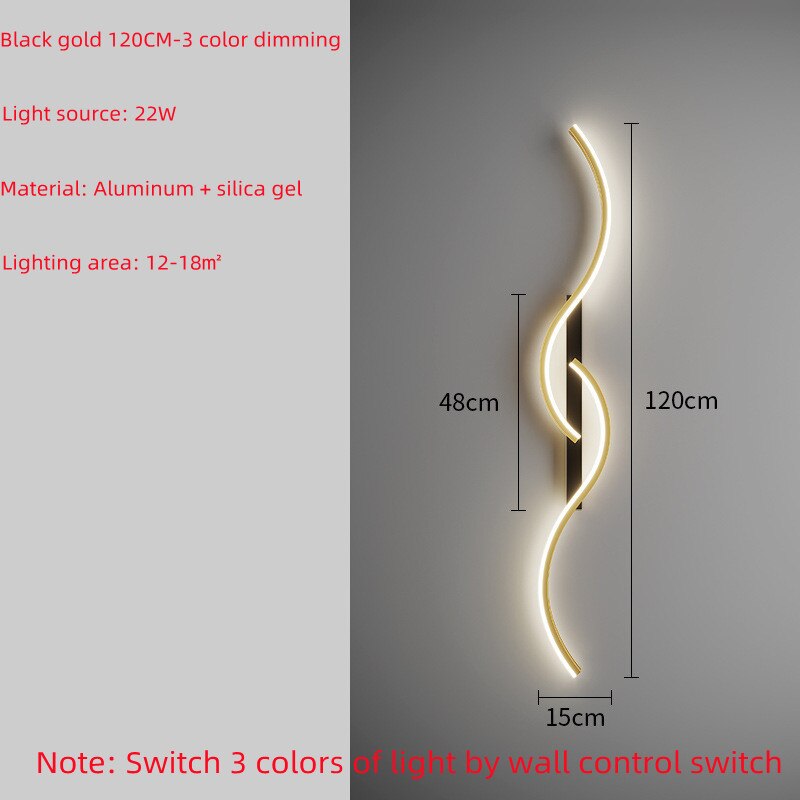 3 Color Dimming LED Wall Lamp