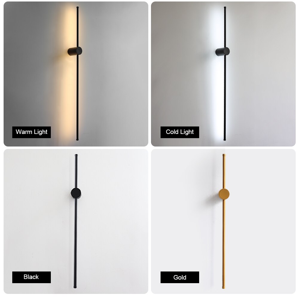 350°Rotation LED Wall Lamp Long Strip