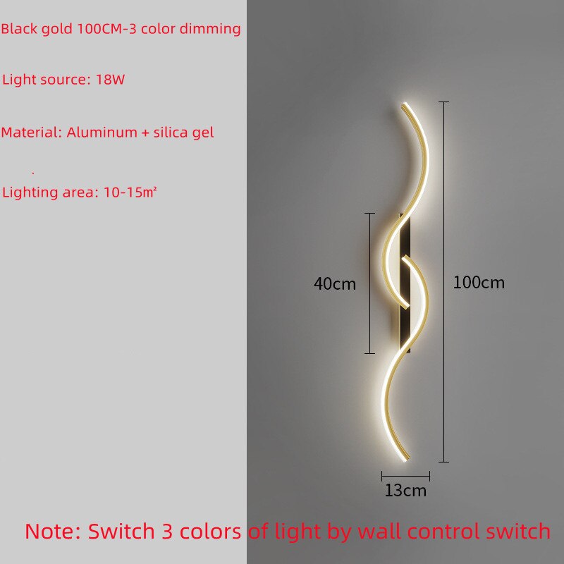 3 Color Dimming LED Wall Lamp