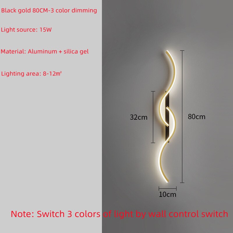 3 Color Dimming LED Wall Lamp