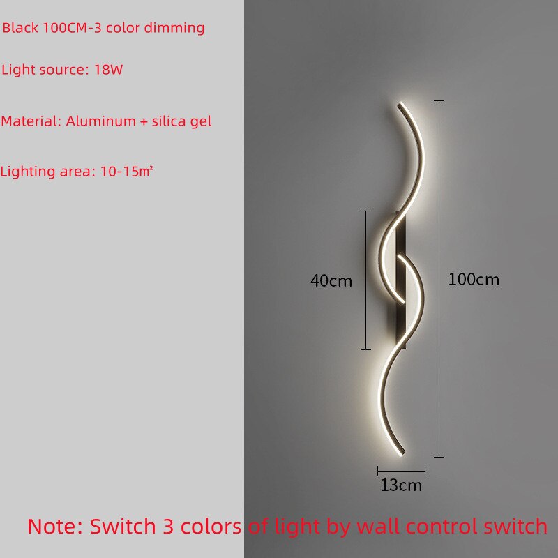 3 Color Dimming LED Wall Lamp