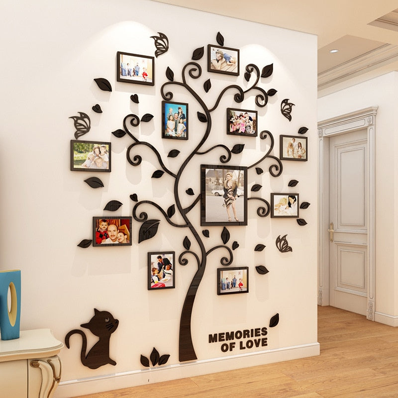 3D Acrylic Family Photo Frame Wall Stickers